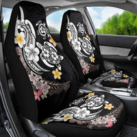 Hawaiian Tropical Plumeria Turtles Car Seat Cover Polynesian Art Tattoo