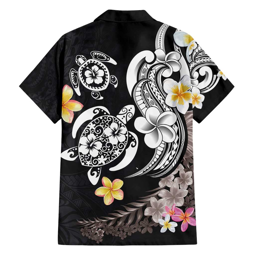 Hawaiian Tropical Plumeria Turtles Family Matching Off Shoulder Maxi Dress and Hawaiian Shirt Polynesian Art Tattoo LT03 - Polynesian Pride