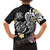Hawaiian Tropical Plumeria Turtles Family Matching Summer Maxi Dress and Hawaiian Shirt Polynesian Art Tattoo