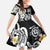 Hawaiian Tropical Plumeria Turtles Family Matching Summer Maxi Dress and Hawaiian Shirt Polynesian Art Tattoo