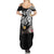 Hawaiian Tropical Plumeria Turtles Family Matching Summer Maxi Dress and Hawaiian Shirt Polynesian Art Tattoo