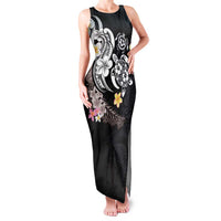 Hawaiian Tropical Plumeria Turtles Family Matching Tank Maxi Dress and Hawaiian Shirt Polynesian Art Tattoo