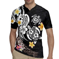 Hawaiian Tropical Plumeria Turtles Rugby Jersey Polynesian Art Tattoo