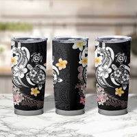 Hawaiian Tropical Plumeria Turtles Tumbler Cup Polynesian Art Tattoo