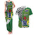 Cook Islands Independence Day Couples Matching Tank Maxi Dress and Hawaiian Shirt National Flag and Emblem with Tatau Tattoo