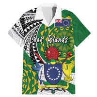 Cook Islands Independence Day Family Matching Mermaid Dress and Hawaiian Shirt National Flag and Emblem with Tatau Tattoo