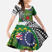 Cook Islands Independence Day Family Matching Puletasi and Hawaiian Shirt National Flag and Emblem with Tatau Tattoo