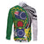 Cook Islands Independence Day Family Matching Short Sleeve Bodycon Dress and Hawaiian Shirt National Flag and Emblem with Tatau Tattoo