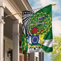 Cook Islands Independence Day Garden Flag National Flag and Emblem with Tatau Tattoo