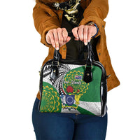 Cook Islands Independence Day Shoulder Handbag National Flag and Emblem with Tatau Tattoo