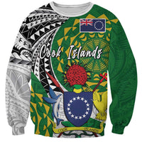 Cook Islands Independence Day Sweatshirt National Flag and Emblem with Tatau Tattoo
