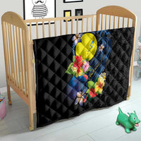 Palau Independence Day Quilt Melanesian Tattoo with Hibiscus