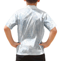 Hawaiian Turtles and Leis Hawaiian Shirt Tribal Kakau Pattern Airy White Blue Cloud Vibe