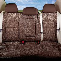 Hawaiian Turtles and Leis Back Car Seat Cover Tribal Kakau Pattern Mocha Mousse Color