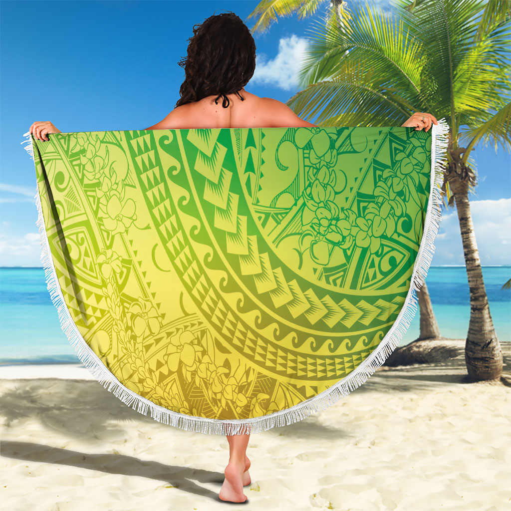 Hawaiian Turtles and Leis Beach Blanket Tribal Kakau Pattern Fresh Summer Vibe