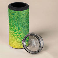 Hawaiian Turtles and Leis 4 in 1 Can Cooler Tumbler Tribal Kakau Pattern Fresh Summer Vibe