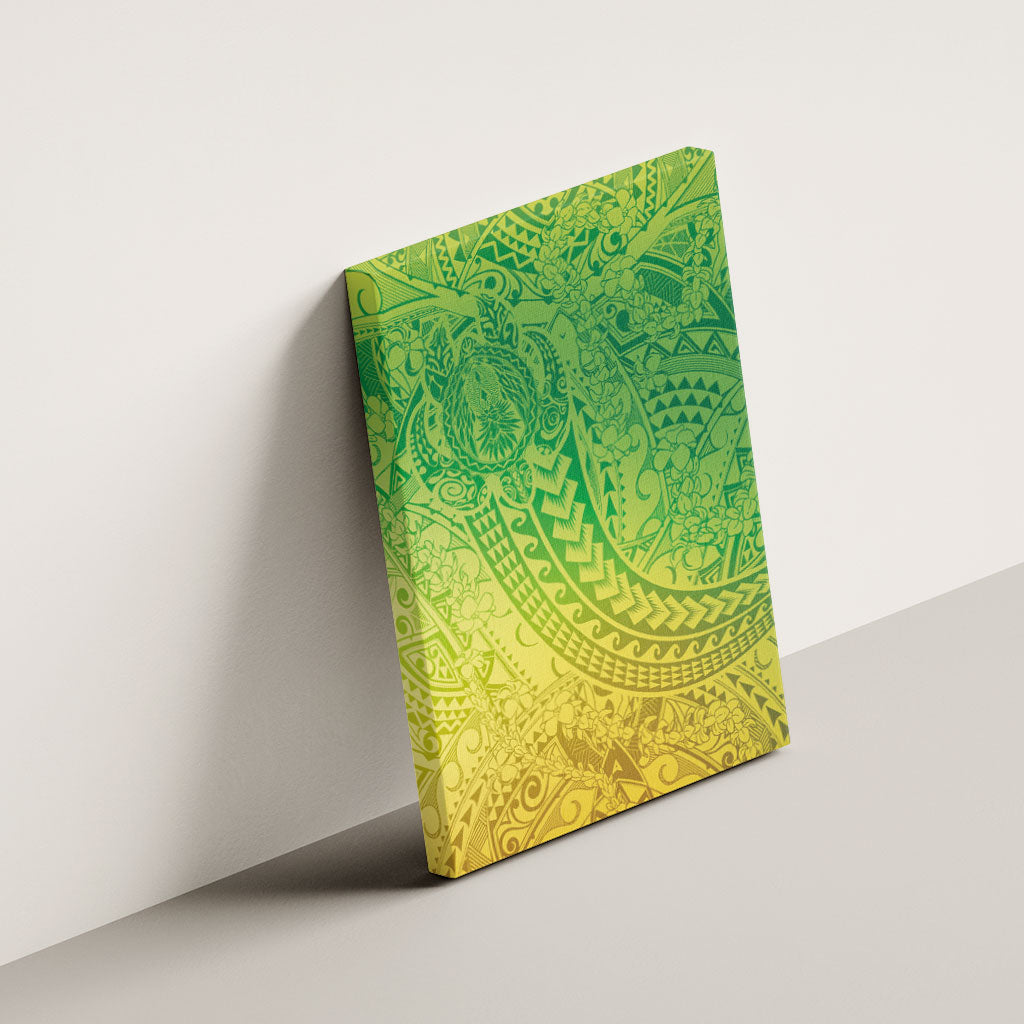 Hawaiian Turtles and Leis Canvas Wall Art Tribal Kakau Pattern Fresh Summer Vibe