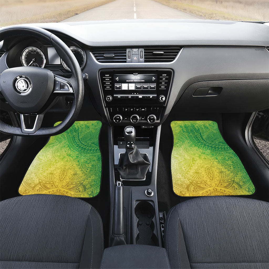 Hawaiian Turtles and Leis Car Mats Tribal Kakau Pattern Fresh Summer Vibe