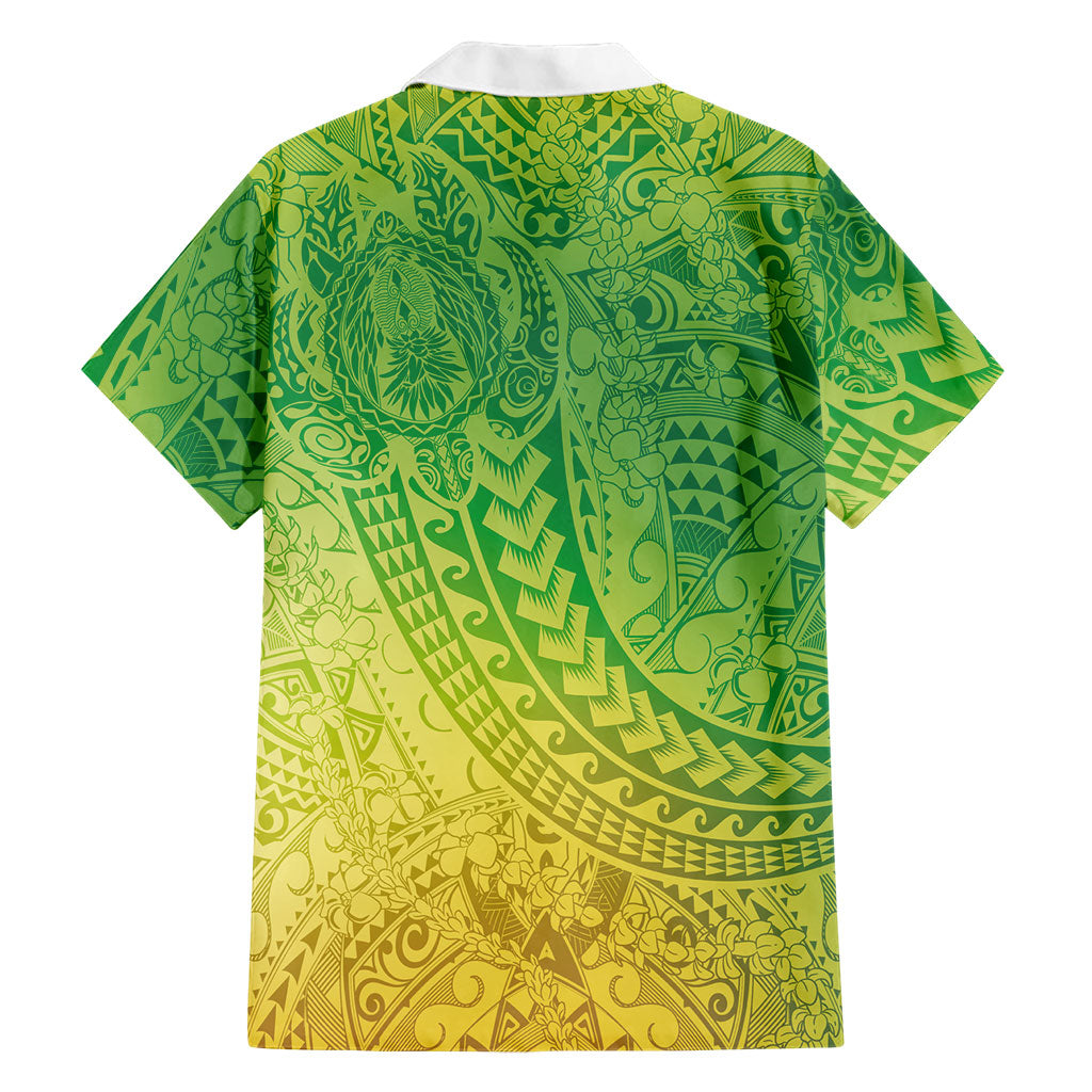 Hawaiian Turtles and Leis Family Matching Puletasi and Hawaiian Shirt Tribal Kakau Pattern Fresh Summer Vibe