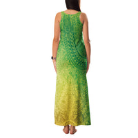 Hawaiian Turtles and Leis Family Matching Tank Maxi Dress and Hawaiian Shirt Tribal Kakau Pattern Fresh Summer Vibe