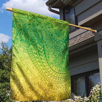 Hawaiian Turtles and Leis Garden Flag Tribal Kakau Pattern Fresh Summer Vibe