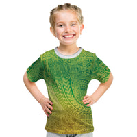 Hawaiian Turtles and Leis Kid T Shirt Tribal Kakau Pattern Fresh Summer Vibe