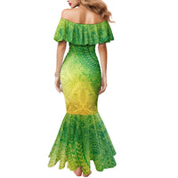 Hawaiian Turtles and Leis Mermaid Dress Tribal Kakau Pattern Fresh Summer Vibe