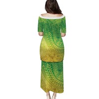 Hawaiian Turtles and Leis Puletasi Tribal Kakau Pattern Fresh Summer Vibe