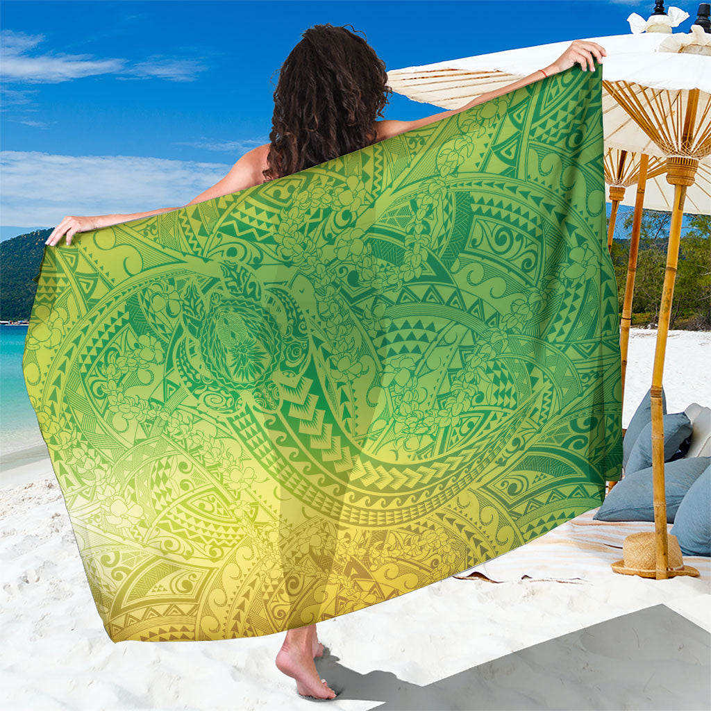 Hawaiian Turtles and Leis Sarong Tribal Kakau Pattern Fresh Summer Vibe