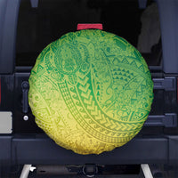 Hawaiian Turtles and Leis Spare Tire Cover Tribal Kakau Pattern Fresh Summer Vibe
