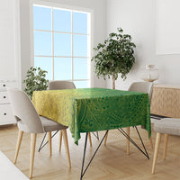 Hawaiian Turtles and Leis Tablecloth Tribal Kakau Pattern Fresh Summer Vibe