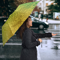 Hawaiian Turtles and Leis Umbrella Tribal Kakau Pattern Fresh Summer Vibe