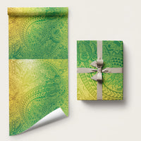 Hawaiian Turtles and Leis Wrapping Paper Tribal Kakau Pattern Fresh Summer Vibe