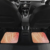 Hawaiian Turtles and Leis Car Mats Tribal Kakau Pattern Peach Fuzz Color