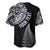 Personalised New Zealand Maori Art Tattoo and Silver Fern Baseball Jersey