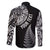 Personalised New Zealand Maori Art Tattoo and Silver Fern Family Matching Off Shoulder Maxi Dress and Hawaiian Shirt