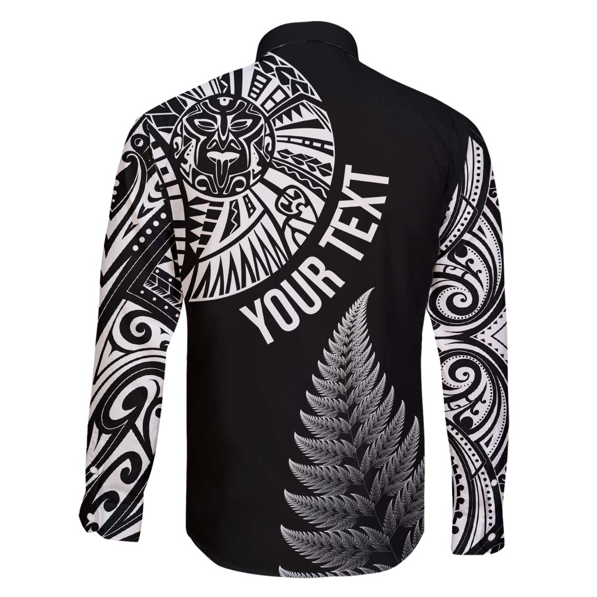 Personalised New Zealand Maori Art Tattoo and Silver Fern Family Matching Puletasi and Hawaiian Shirt