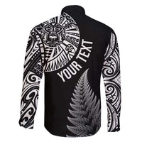 Personalised New Zealand Maori Art Tattoo and Silver Fern Family Matching Short Sleeve Bodycon Dress and Hawaiian Shirt