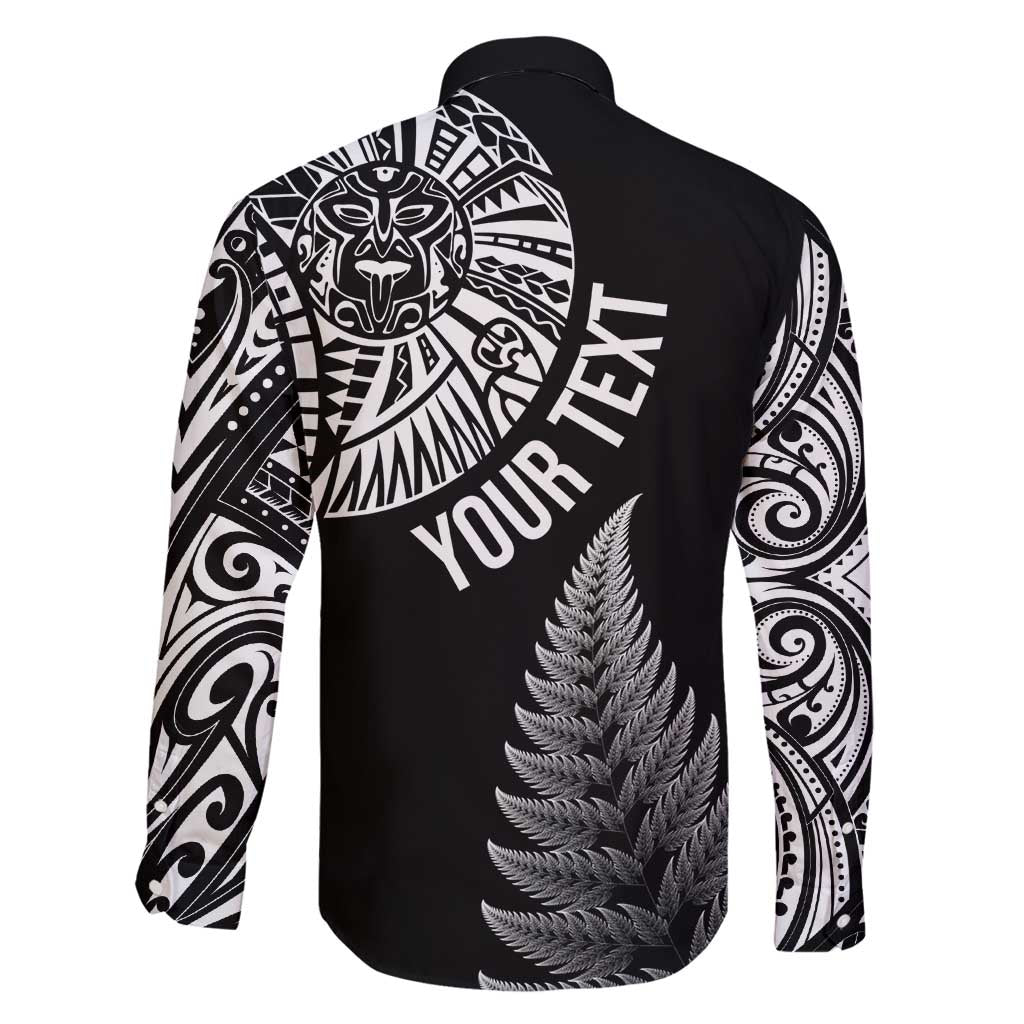 Personalised New Zealand Maori Art Tattoo and Silver Fern Family Matching Tank Maxi Dress and Hawaiian Shirt LT03 - Polynesian Pride