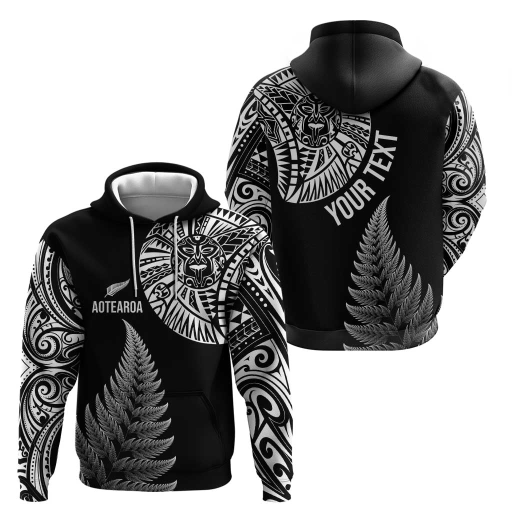 Personalised New Zealand Maori Art Tattoo and Silver Fern Hoodie
