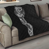 Polynesian Art Traditional Tattoo Pattern Quilt