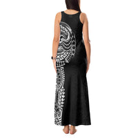 Polynesian Art Traditional Tattoo Pattern Tank Maxi Dress