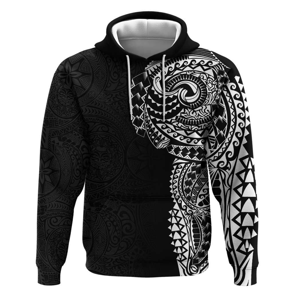 Polynesian Art Traditional Tattoo Pattern Zip Hoodie LT03 Pullover Hoodie Black - Polynesian Pride