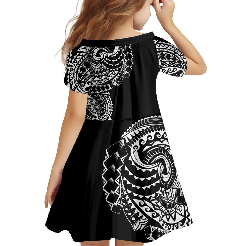 Polynesian Art Traditional Tattoo Family Matching Mermaid Dress and Hawaiian Shirt Simple Style