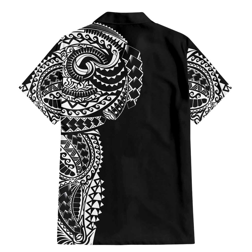 Polynesian Art Traditional Tattoo Family Matching Mermaid Dress and Hawaiian Shirt Simple Style