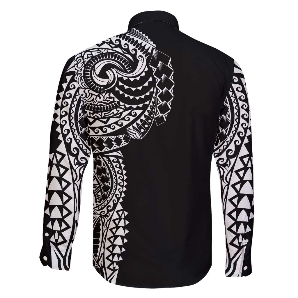 Polynesian Art Traditional Tattoo Family Matching Mermaid Dress and Hawaiian Shirt Simple Style