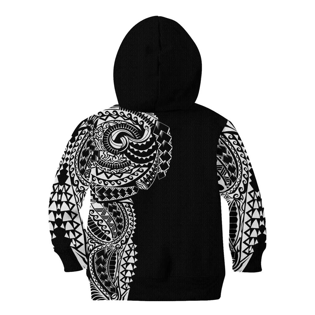 Polynesian Art Traditional Tattoo Kid Hoodie Simple Style