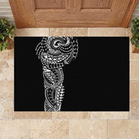 Polynesian Art Traditional Tattoo Rubber Doormat Simple Style LT03 Black - Polynesian Pride