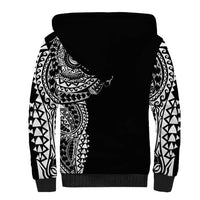 Polynesian Art Traditional Tattoo Sherpa Hoodie Simple Style
