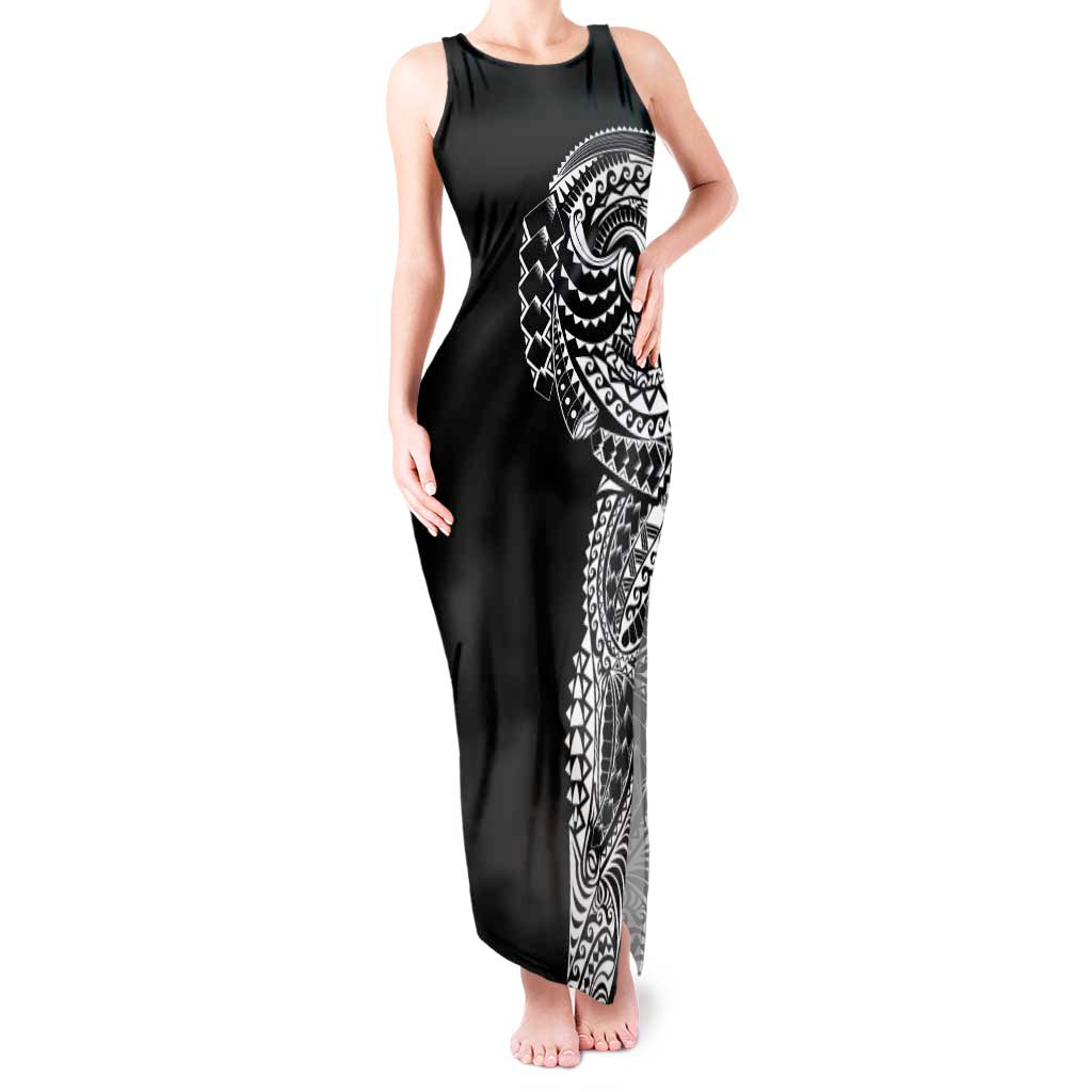 Polynesian Art Traditional Tattoo Tank Maxi Dress Simple Style LT03 Women Black - Polynesian Pride